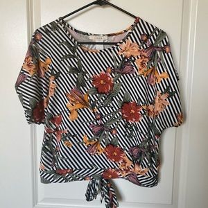 Striped & floral O’Delilah shirt